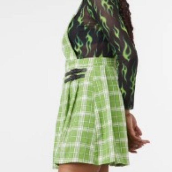 Green Checked Tartan Pinafore NWT - Picture 3 of 6